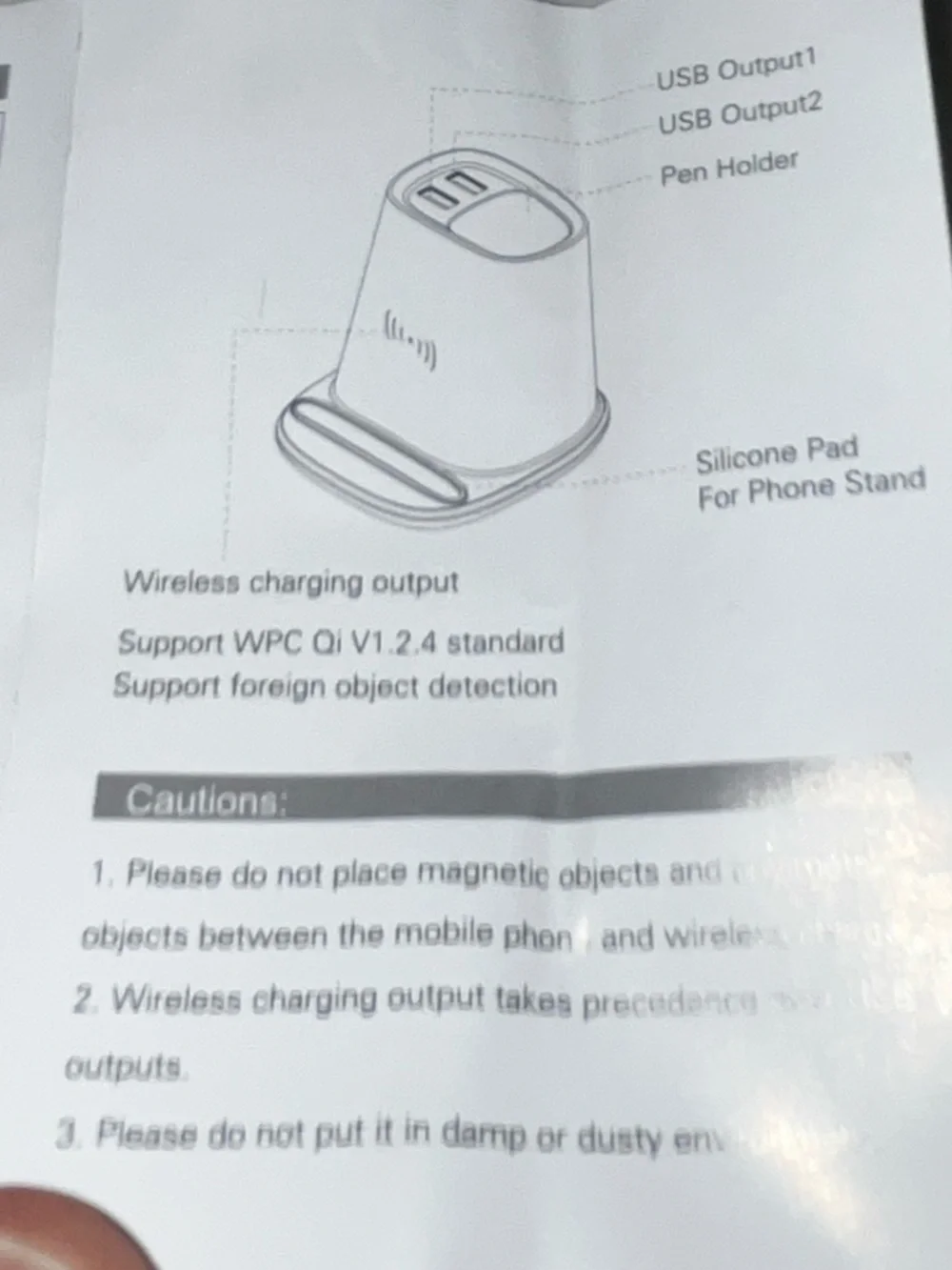 Dell Intel Technologies: Wireless Charger w/ 2 USB Plugs & Pen Holder